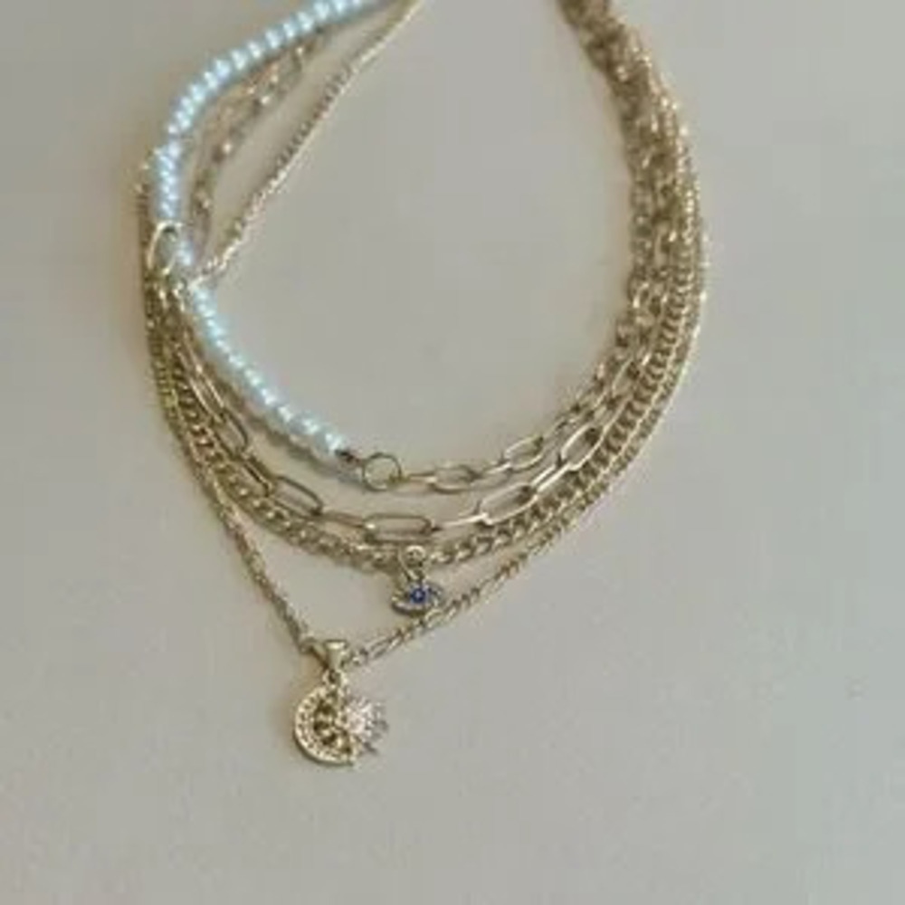 Boho evil eye necklace N1097